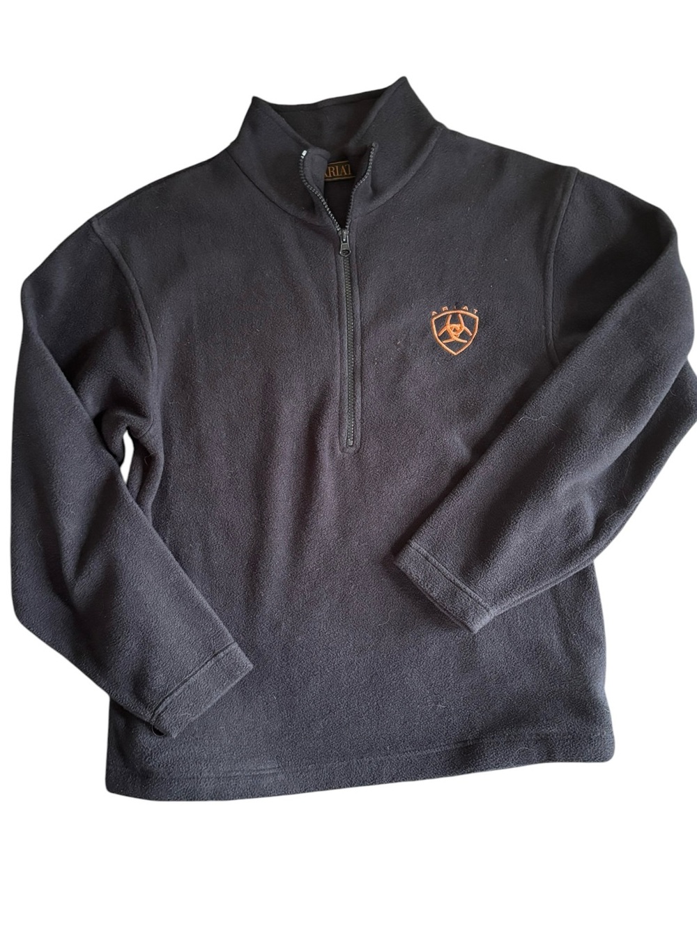 Ariat Quarter Zip Polar Fleece Pullover Jacket Sz S Black Casual Equestrian